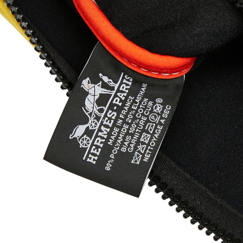 Hermes Trousse Flat Neobain GM Pouch Clutch Bag Yellow Polyamide/elastane