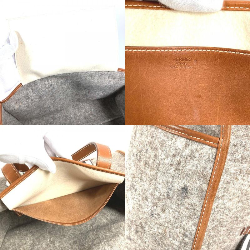 Hermes Tote Bag Camaille Felt Gray