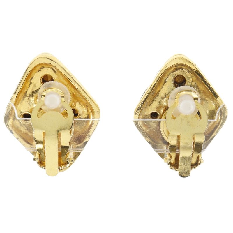 Chanel Bijoux Vintage Gold Plated And Rhinestone Ladies 22.5g Earrings