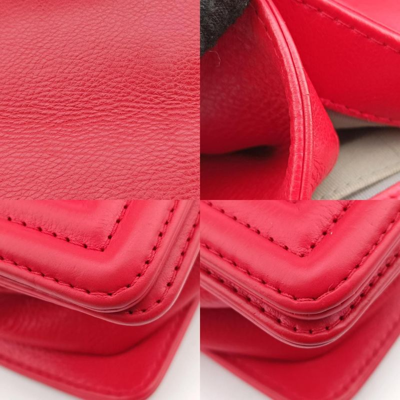 Chanel Boy Chanel Red Leather A92105 18883093