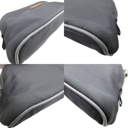 Hermes Bolide Vis Versa PM Perforated Logo Silk Cotton Asie Gray Cosmetic Pouch