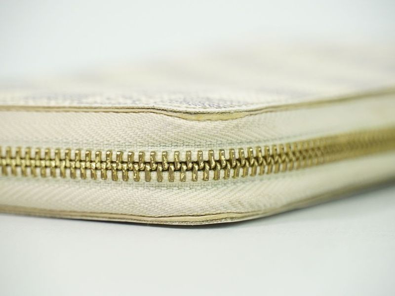 Authentic Louis Vuitton LV Old Shape Zippy Wallet Damier Azure Long Wallet