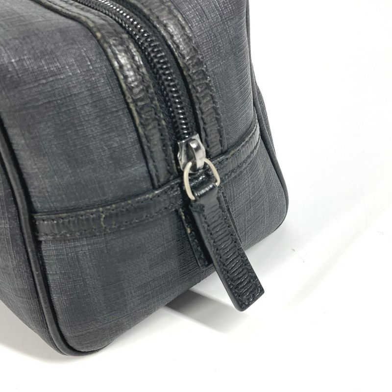 Fendi Second Bag Zucca Logo PVC Black