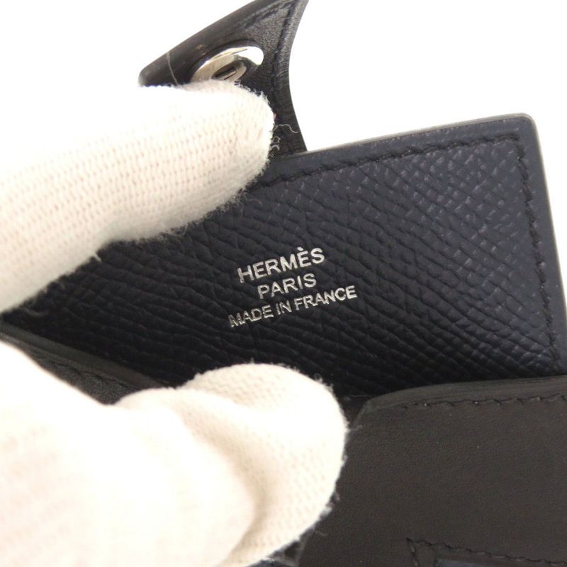 Hermes H Tag Vaux Epson Vorsoft Blue Indigo Black Silver Hardware Z Engraved