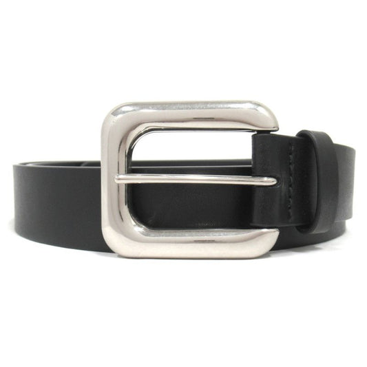 Bottega Veneta Leather Belt Square Buckle Size L Black Mens Used