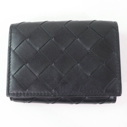 Bottega Veneta Leather Intrecciato Tiny Trifold Wallet Compact