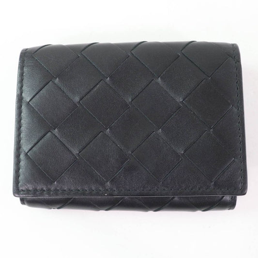 Bottega Veneta Leather Intrecciato Tiny Trifold Wallet Compact