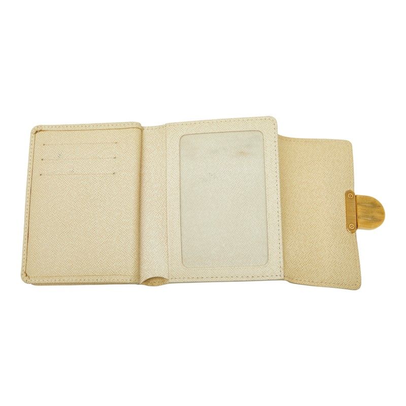 Louis Vuitton Damier Azure Porte Feuille Koala N60013 White Gold PVC Plated