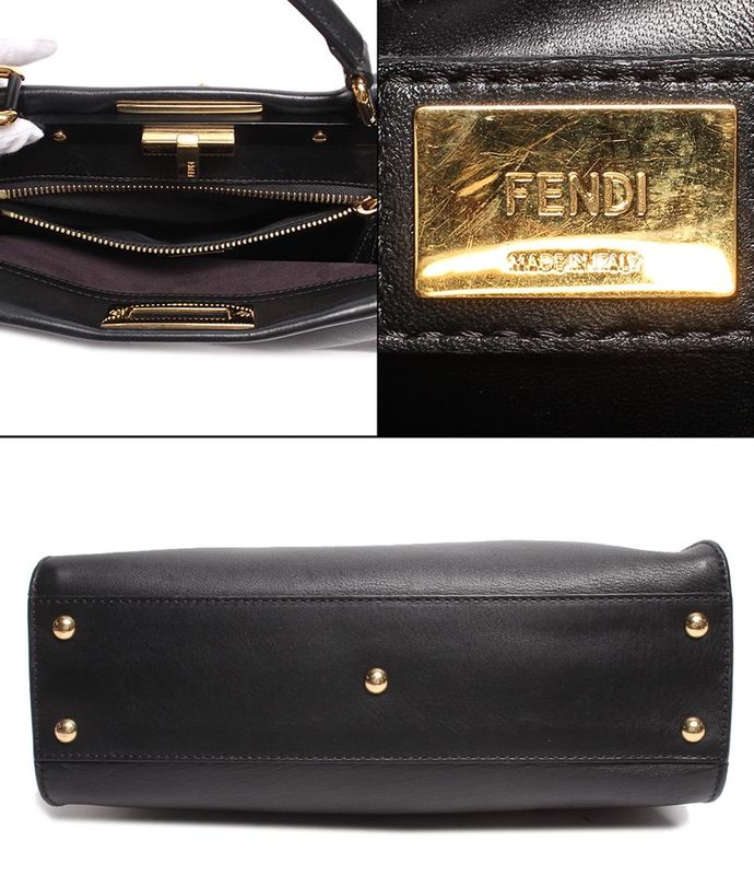 Fendi Leather Handbag Gold Hardware 8bn2903znf0kur Women Fendi