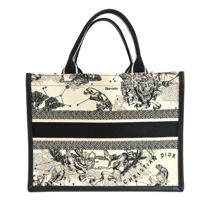 Dior Book Tote Medium M1324cetw White Black Embroidery Constellation
