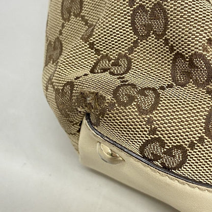 Gucci Tote Bag GG Canvas 169946 Canvas Brown Chien Pan Gold Hardware Women's