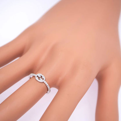 Gucci Interlocking GG Ring No 9 750wg Full Eternity Diamond