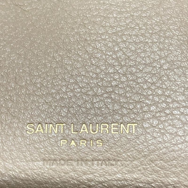 Saint Laurent Paris Bifold Wallet - 635265 Beige Leather