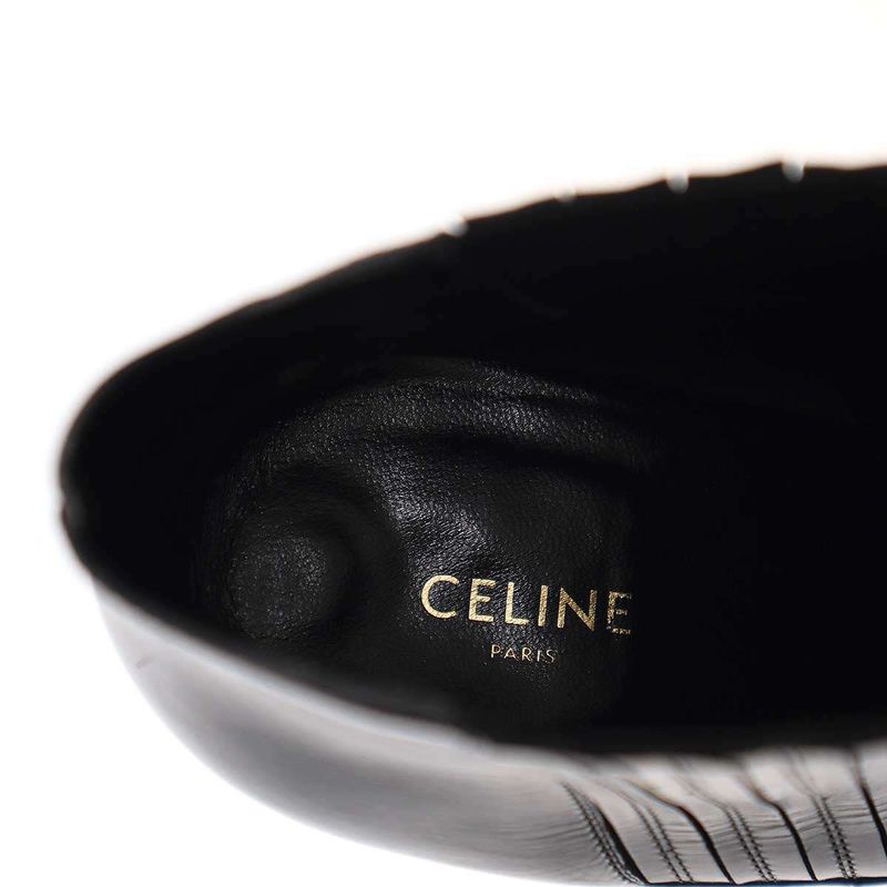 Celine Chelsea Cropped Boots Booties 327913002c Black 39.5