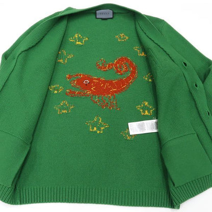 Gucci Cardigan #S 175 92A Wool Green DIY Scorpion Initial Thick Gucci