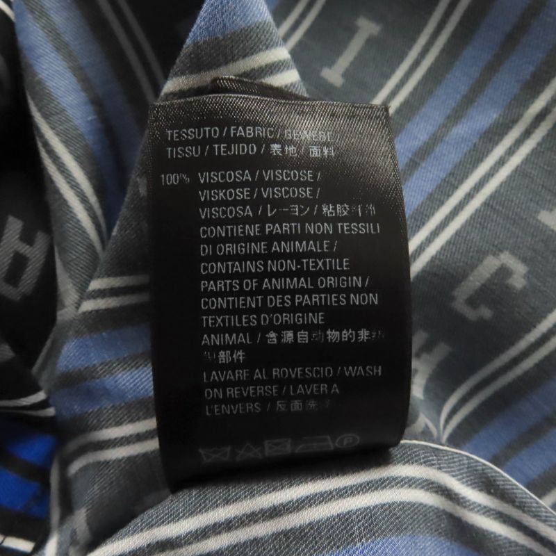 Balenciaga 20SS 658956 Striped Logo With Logo Button Oversized Long Sleeve