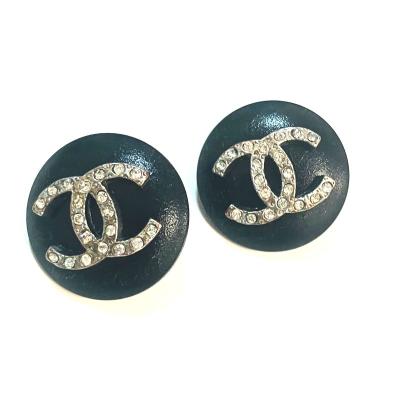 Chanel COCO Mark Rhinestone Earrings: X2057