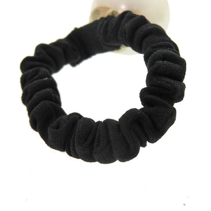 Chanel Coco Mark Hair Tie Chou Faux Pearl White Hair Accessory White 1563 Chanel