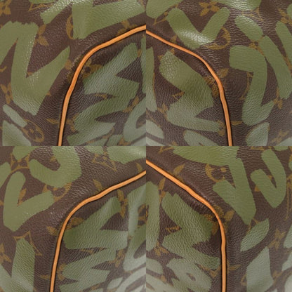 Louis Vuitton Keepall 50 Monogram Graffiti Khaki M92196 Boston Bag LV 0750