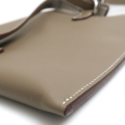 Hermes Pot Chien Plus U Engraved Etoupe Swift Shoulder Bag Body Bag Chaine