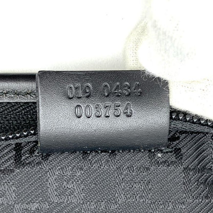 Gucci 019 0434 Clutch Bag Second Bag Leather Nylon With Pouch Black Ladies Men
