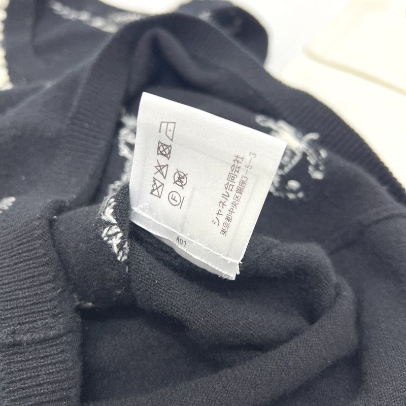 Chanel Knit Trompe L'oeil P64666 Cashmere Black