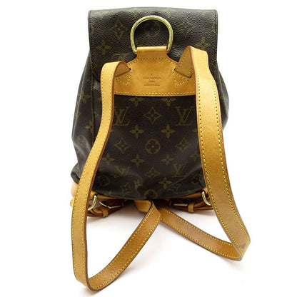 Louis Vuitton Montsouris mm M51136 Monogram Women's Backpack Daypack Brown