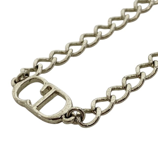 Christian Dior Chain Bracelet Bangle Accessories Jewelry CD Logo Metal Silver
