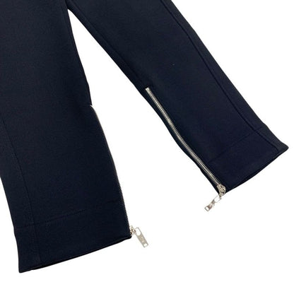Louis Vuitton Bottoms Wool Pants Logo Black Silver