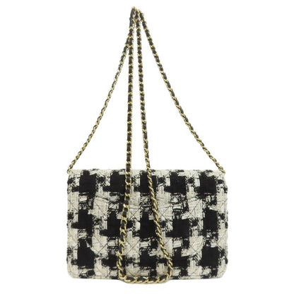 Chanel Chain Wallet Coco Mark Gold Hardware Long Wallet With Coin Purse Tweed