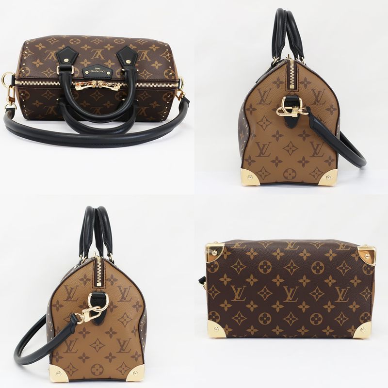 White Louis Vuitton Speedy Trunk 25 Monogram M26181 Handbag Shoulder - Mini