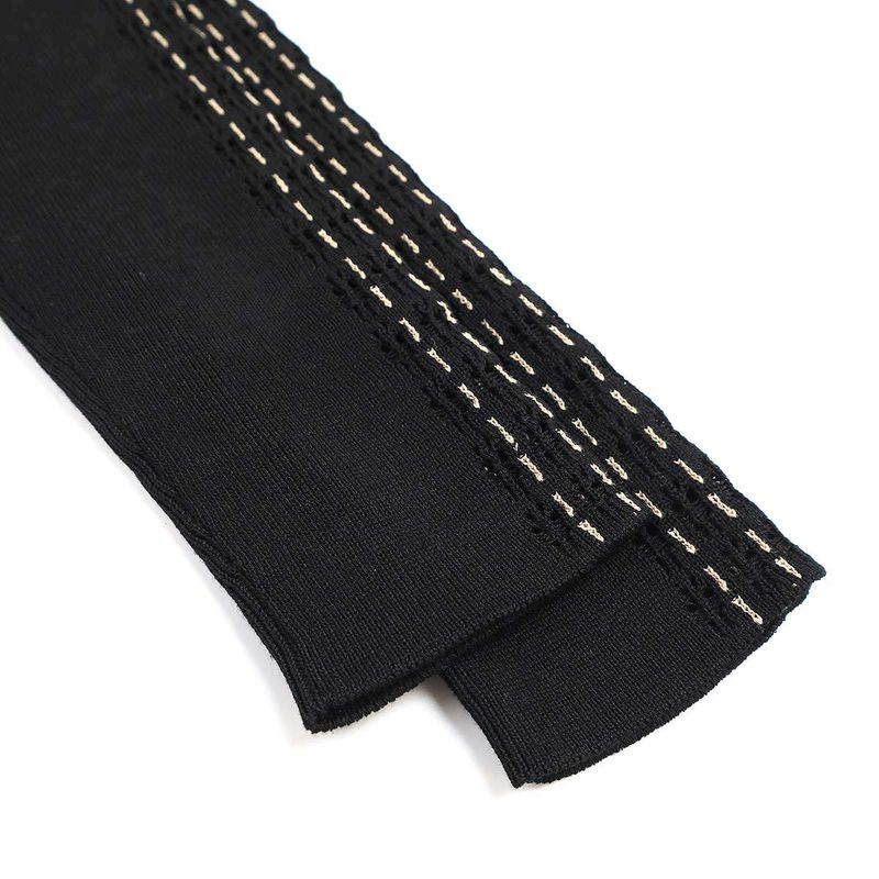 Chanel 16aw Stitch Design Knit Cardigan P55809 K07321 Mc658 Black 36