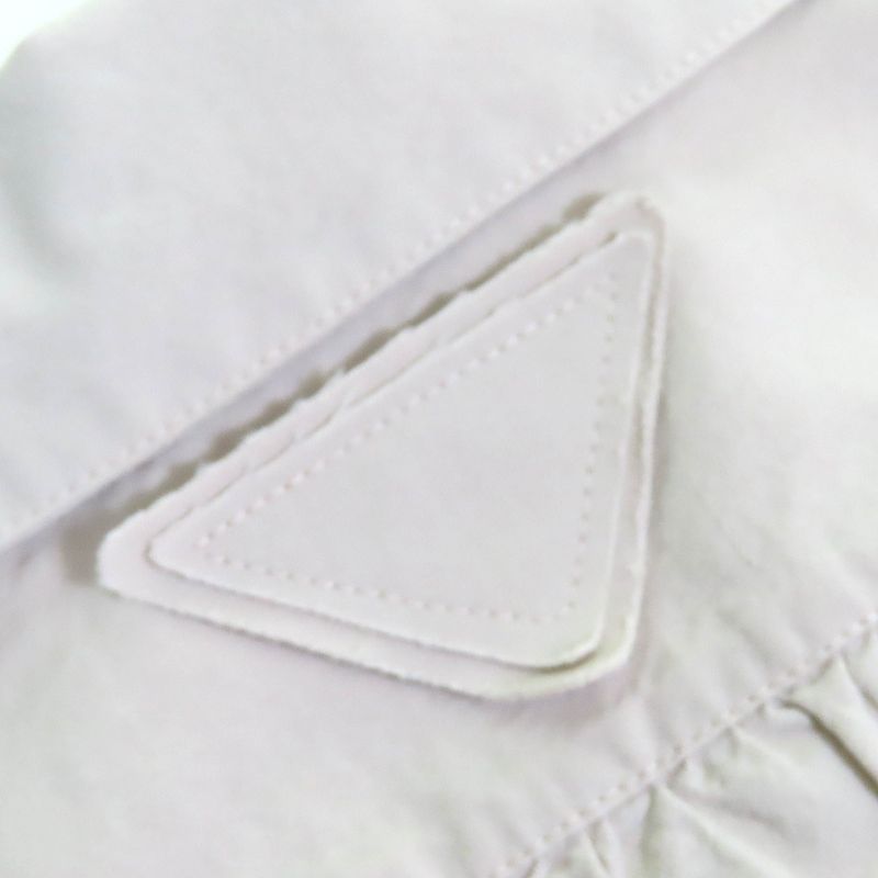 Prada 2024 P3n16 Pink Quilted Mini Dress Cotton Silk Triangle Patch Design