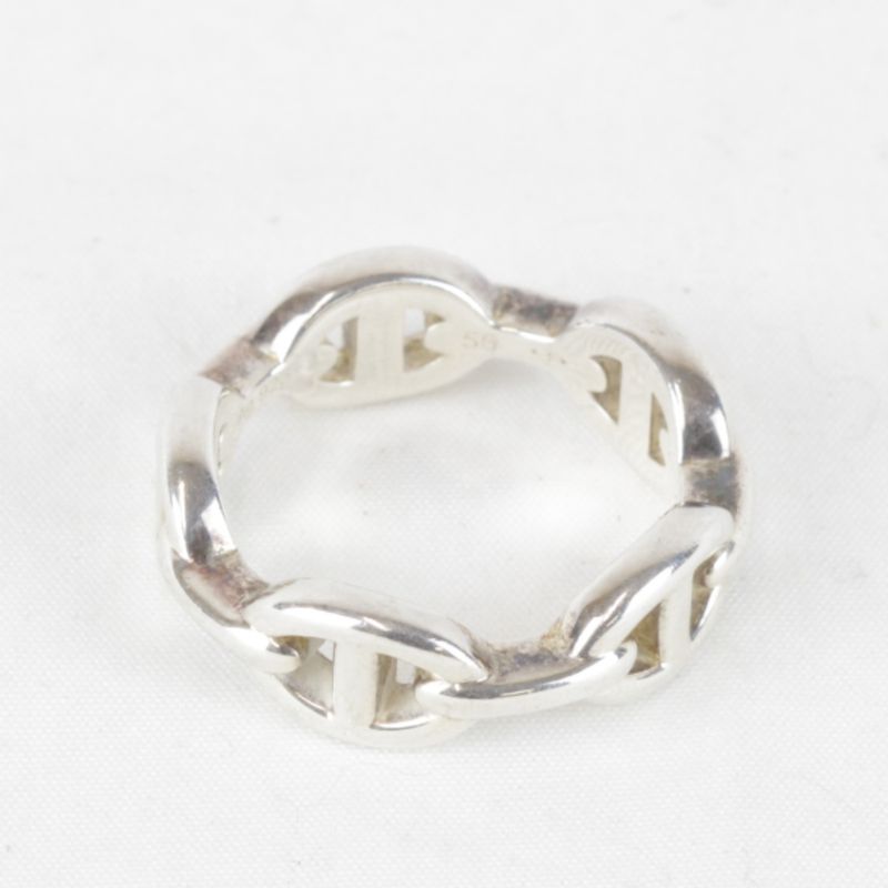 Hermes Chaine D'ancre Ancienne PM #56 Ring Silver 925 Ladies