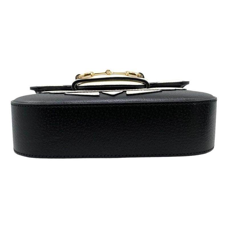 Gucci X Adidas Collaboration Shoulder Bag Horsebit Mini Bag 658574 Logo Black