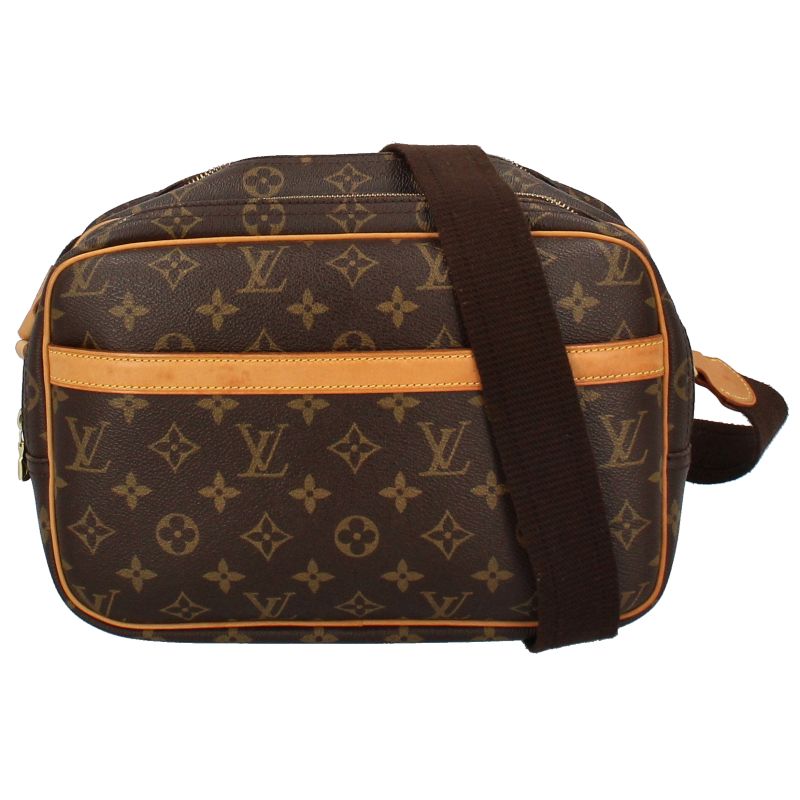 Louis Vuitton Reporter PM M45254 Monogram Women's Shoulder Bag Brown Excellent