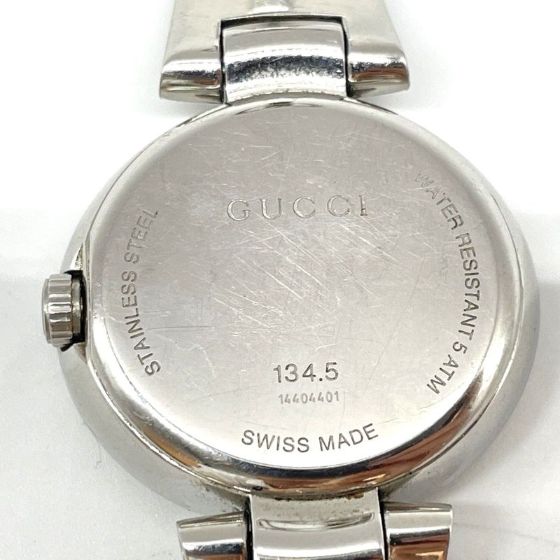 Gucci Watch 134.5 Black Dial Quartz Stuck Junk 005841