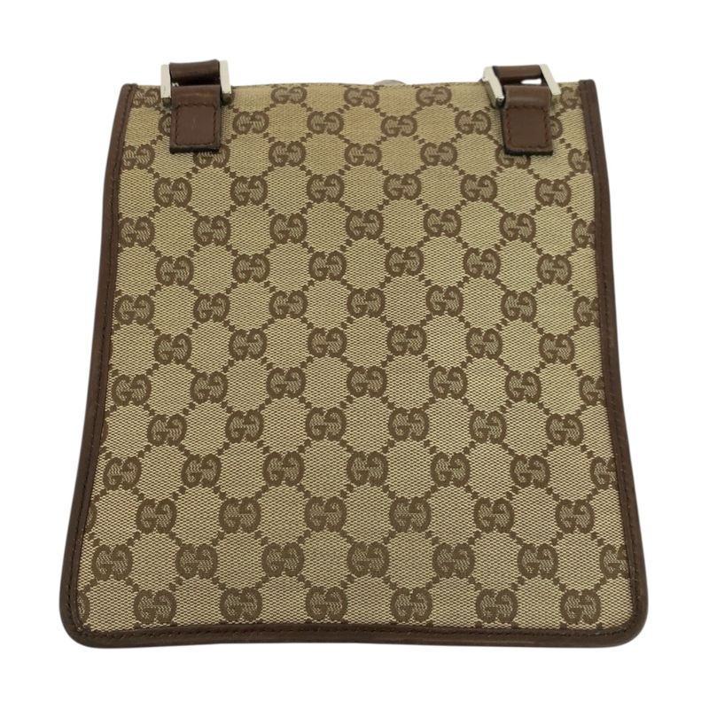 Gucci Beige Brown Silver Hardware GG Canvas 92562 Shoulder Bag Shoulder Women