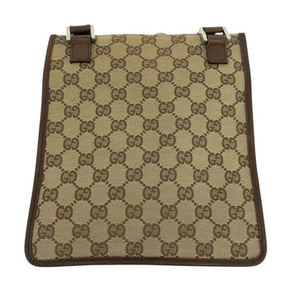 Gucci Beige Brown Silver Hardware GG Canvas 92562 Shoulder Bag Shoulder Women