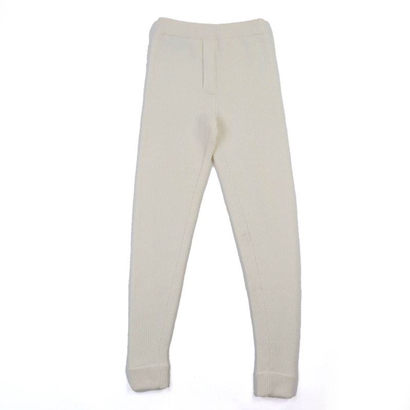 Gucci 758097 Wool Knit Pants With Logo Bottoms White S Genuine