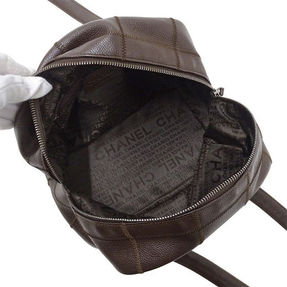 Chanel Bag Choco Bar Ladies Branded Handbag Shoulder Bag Caviar Skin Brown