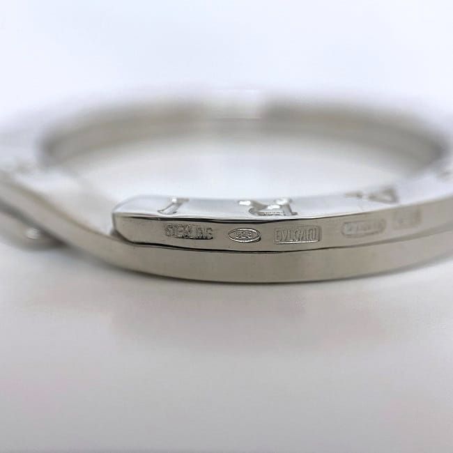 Bulgari Key Ring Silver Logomania Polished Ag 925