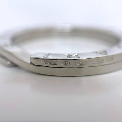 Bulgari Key Ring Silver Logomania Polished Ag 925