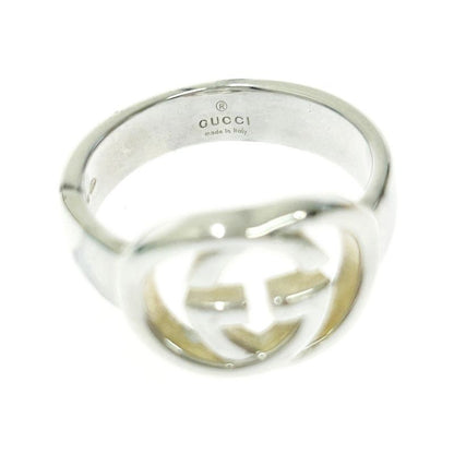 Gucci Silver Interlocking G Ring 6.1g 925 Engraved 376335 Ring