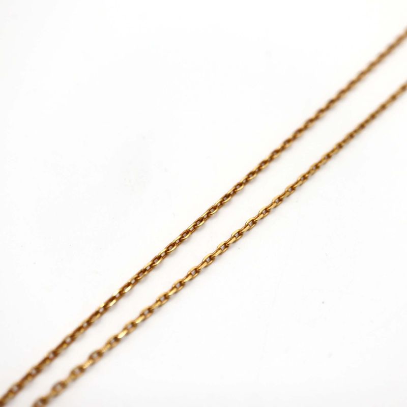 Hermes Necklace Eau Kelly Canadé Gold Color Black Accessories H17627