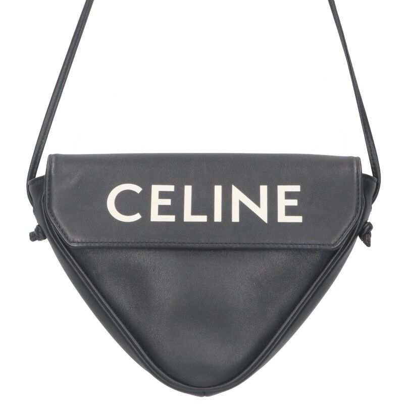 Celine 195903dcs Logo Triangle Leather Shoulder Bag Women
