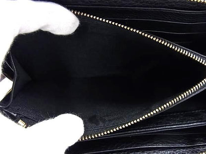 Gucci 303280 Soho Interlocking G Leather Round Zipper Long Wallet