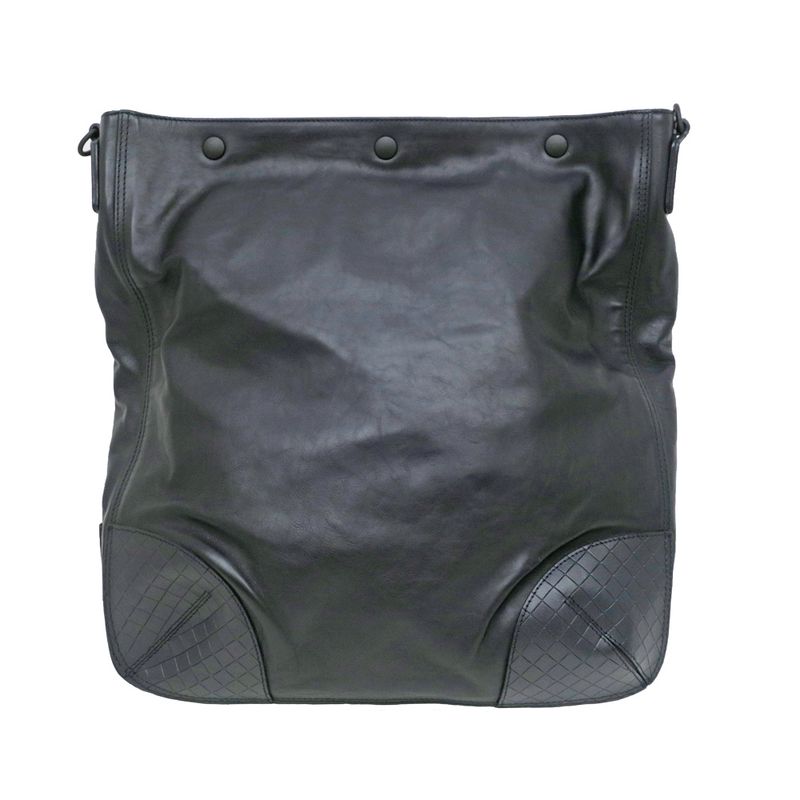 Bottega Veneta Shoulder Bag Black Intrecciato Men's