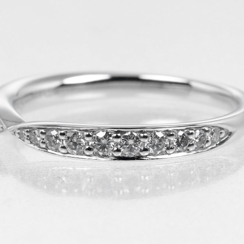 Tiffany & Co Harmony Pt950platinum And Diamonds #6.5 Ladies 2.44g Ring