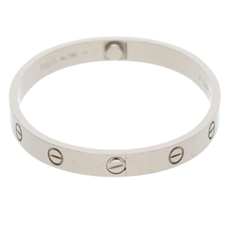 Cartier LOVE Bracelet Love Bracelet New Shape 18K White Goldbracelet Men's 17